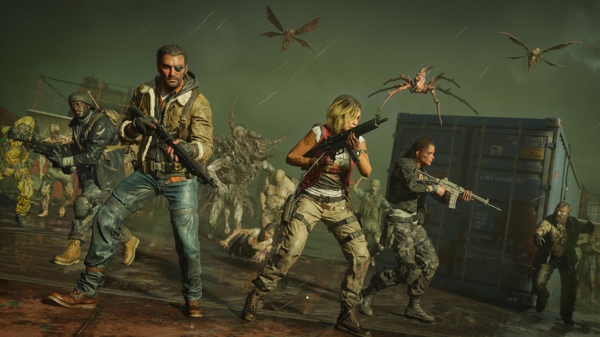 Characters fighting zombies in Black Ops 6.