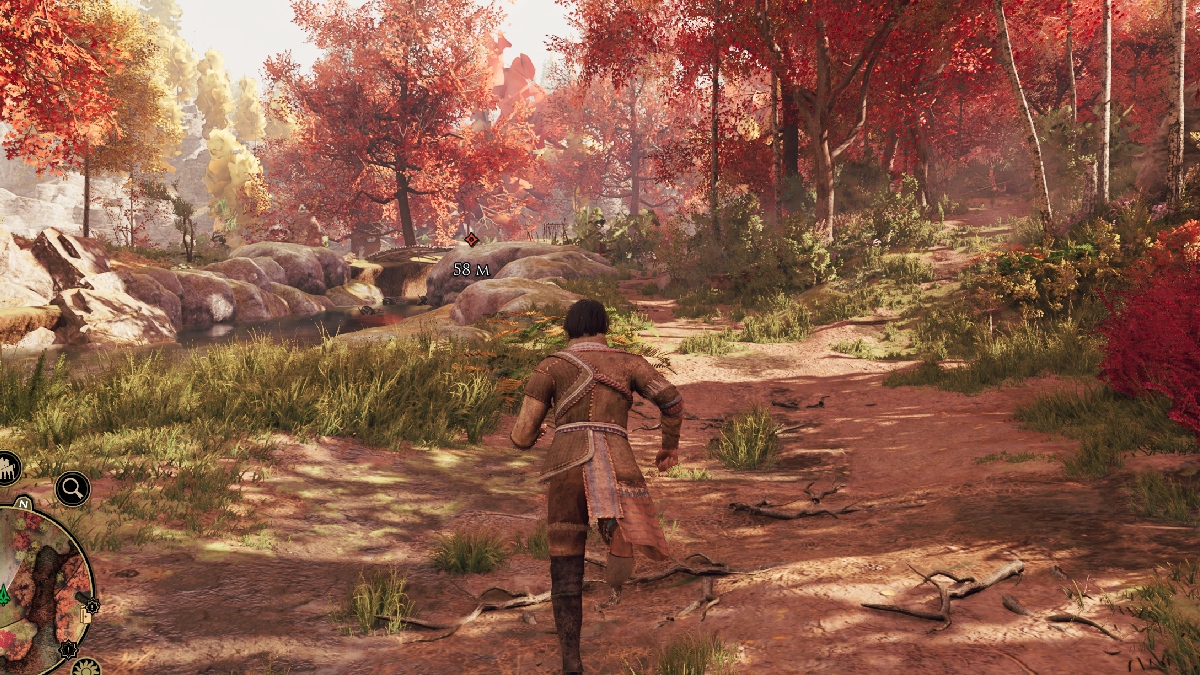 greedfall 2: the dying world character exploring the forest