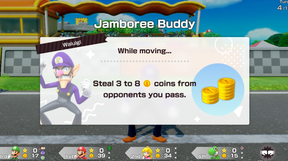 Jamboree Buddy screen in Super Mario Jamboree.