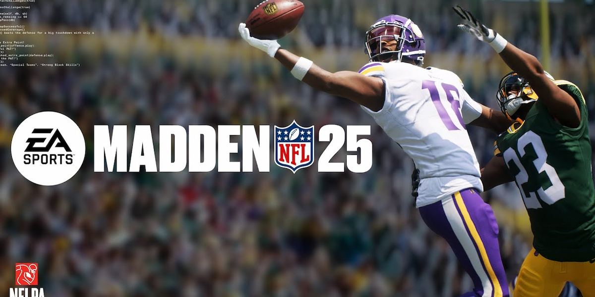 feature image of title and player catching football