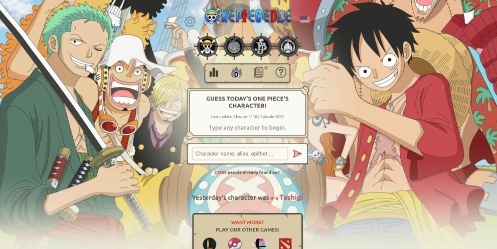 Onepiecedle answers menu