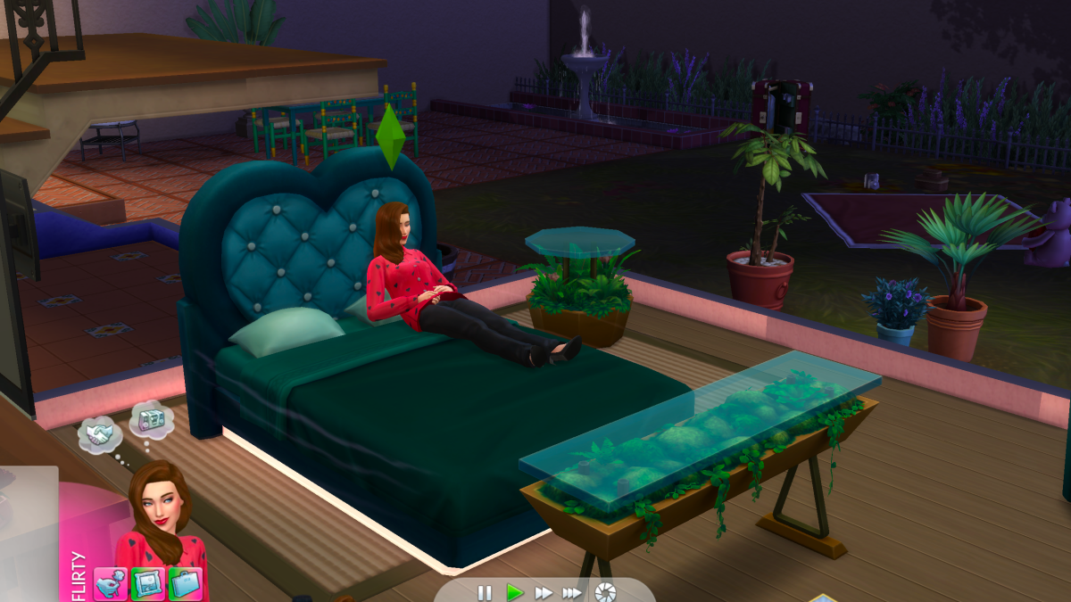 sims 4 lovestruck heart shape vibrating bed