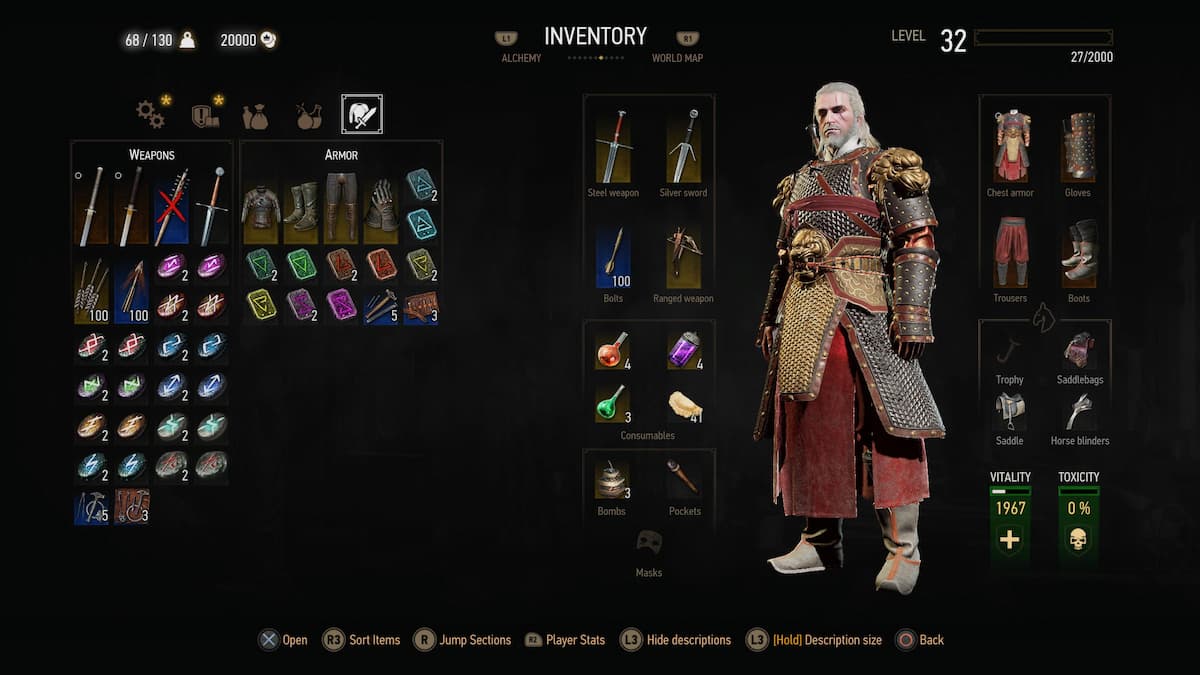 how to get all new witcher armor in next gen update