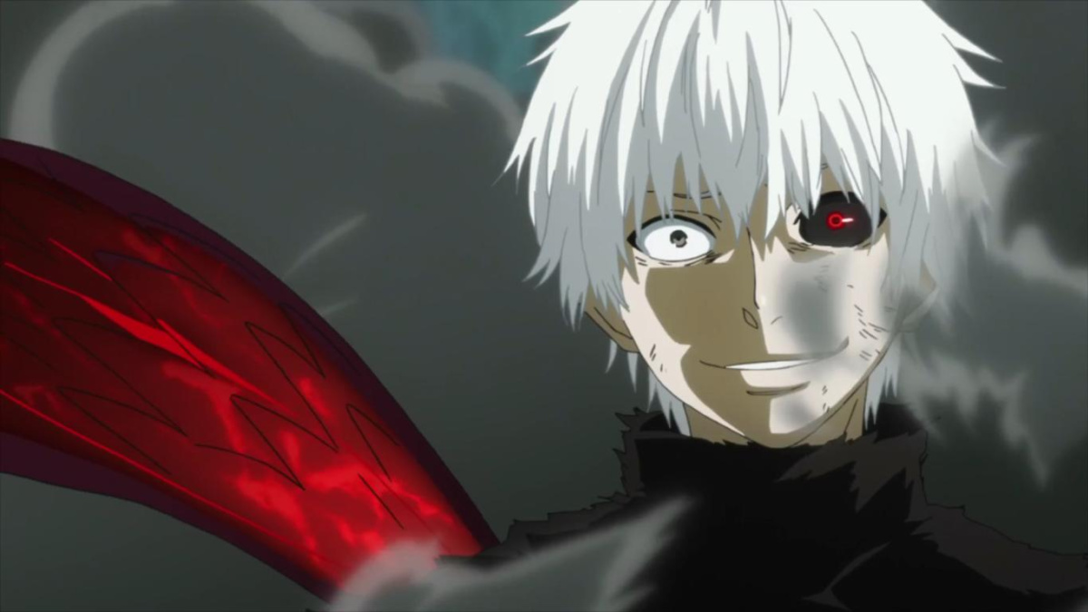 Ken Kaneki in ghoul form in Tokyo Ghoul